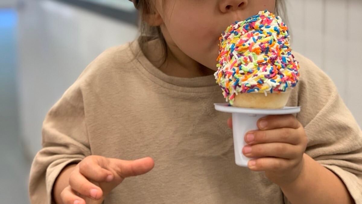 Child with Ice Cream in Ice Cream Museum in NYC