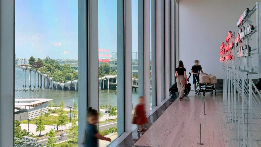 The Whitney Museum NYC, with view over little island